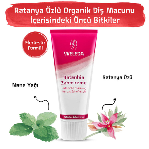 Weleda Ratanya Özlü Organik Diş Macunu 75 ml - 4