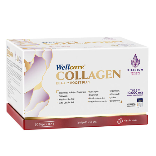 Wellcare Collagen Beauty Boost Plus 10.000 mg 30 Saşe Nar Aromalı - Wellcare