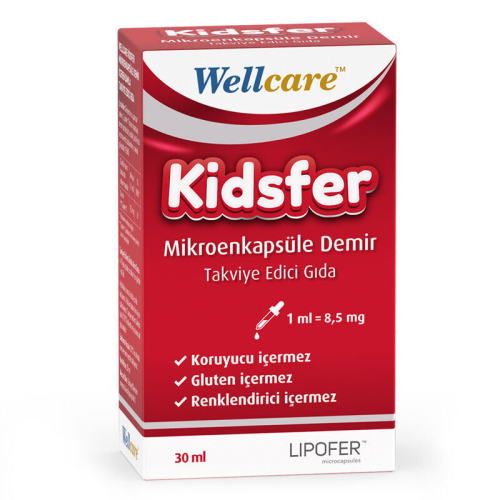 Wellcare Kidsfer Mikroenkapsüle Demir Takviye Edici Gıda 30 ml - Wellcare