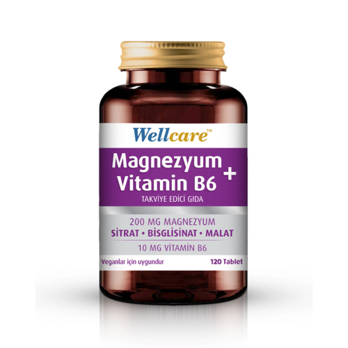 Wellcare Magnezyum Vitamin B6 Takviye Edici Gıda 120 Tablet - Wellcare