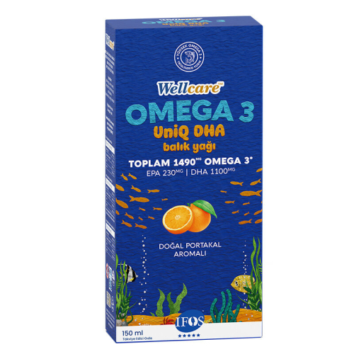 Wellcare Omega 3 Portakal Aromalı Balık Yağı 150 ml - 2