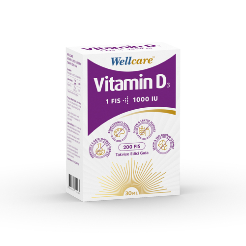 Wellcare Vitamin D3 Takviye Edici Gıda 30 ml - Wellcare