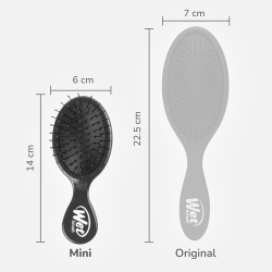 Wet Brush Mini Detangler Dolaşık Açıcı Saç Fırçası Siyah - 5
