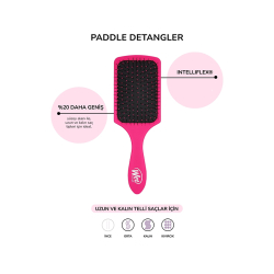 Wet Brush Paddle Detangler Dolaşık Açıcı Geniş Saç Fırçası Pembe - 3