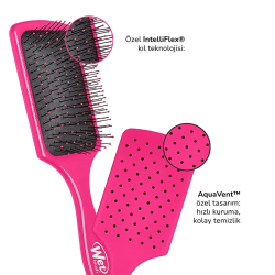 Wet Brush Paddle Detangler Dolaşık Açıcı Geniş Saç Fırçası Pembe - 4