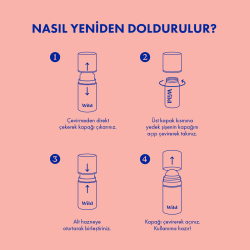 Wild Antiperspirant Roll On Cath Kidston Marble Ditsy Case - Coconut - Vanilla Refill Terleme Karşıtı 50 ml - 5