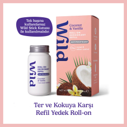Wild Antiperspirant Roll On Coconut - Vanilla Refill Deodorant Yedek Dolum 50 ml - 1