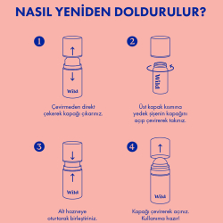 Wild Antiperspirant Roll On Coconut - Vanilla Refill Deodorant Yedek Dolum 50 ml - 6