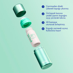 Wild Antiperspirant Roll On Aqua Case - Fresh Cotton - Sea Salt Refill Terleme Karşıtı Deodorant 50 ml - 3