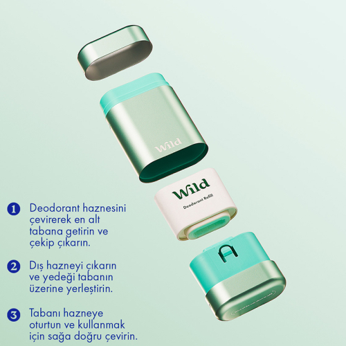 Wild Refill Yedek Stick Deodorant İçi Doğal Formül - Fresh Cotton - Sea Salt 40 g - 3
