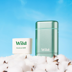Wild Natural Stick Deodorant Kutu - Refill Fresh - Aqua Case -Fresh Cotton - Sea Salt 40 gr - 2