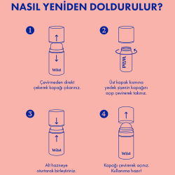 Wild Antiperspirant Roll On Fresh Cotton- Sea Salt Refill Deodorant Yedek Dolum 50 ml - 6