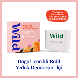 Wild Refill Yedek Stick Deodorant İçi Doğal Formül - Honey - Cactus Flower 40 g - 1