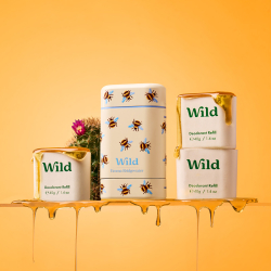 Wild Natural Stick Deodorant Kutu + Refill Paketi - Honey Bee + Honey & Cactus Flower 40 g - 4