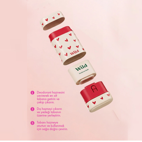 Wild Refill Yedek Stick Deodorant İçi Doğal Formül - Pink Grapefruit - Lime 40 g - Wild