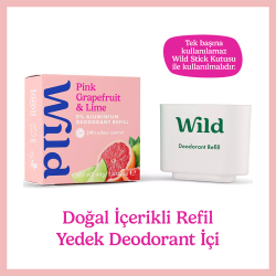 Wild Refill Yedek Stick Deodorant İçi Doğal Formül - Pink Grapefruit - Lime 40 g - 2