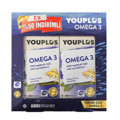 YouPlus Daily 1000 mg Omega-3 2x30 Kapsül - Abdi İbrahim