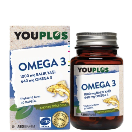 YouPlus Daily 1000 mg Omega-3 30 Kapsül - Abdi İbrahim
