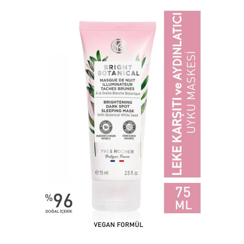 Yves Rocher Bright Botanical Leke Karşıtı Aydınlatıcı Uyku Maskesi 75 ml - 2
