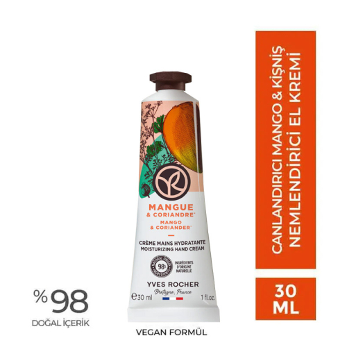 Yves Rocher Mangue Canlandırıcı Mango Kişniş Nemlendirici El Kremi 30 ml - 2