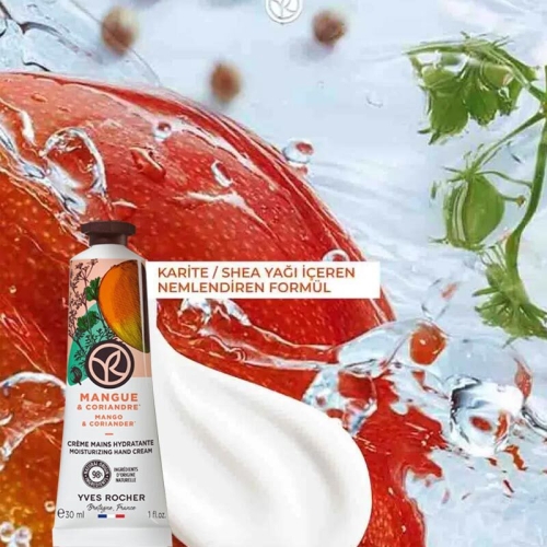 Yves Rocher Mangue Canlandırıcı Mango Kişniş Nemlendirici El Kremi 30 ml - 4