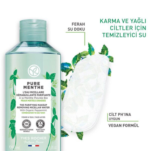 Yves Rocher Pure Menthe Arındırıcı Yüz ve Makyaj Temizleme Suyu 400 ml - 5