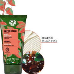 Yves Rocher Reparation Yıpranmış Saçlar İçin Prebiyotik Saç Maskesi 200 ml - 4
