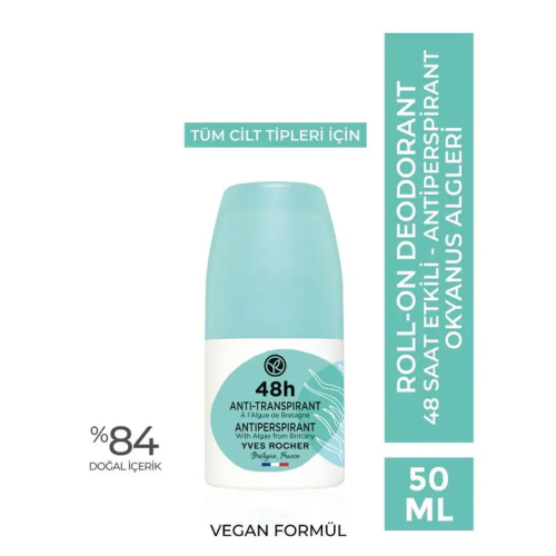 Yves Rocher Unisex Roll-on Antiperspirant Deodorant - Okyanus Algeri 50 ml - 5