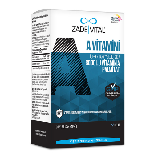 Zade Vital A Vitamini 30 Yumuşak Kapsül - Zade Vital