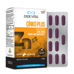 Zade Vital Çinko Plus Takviye Edici Gıda 30 Kapsül - 3