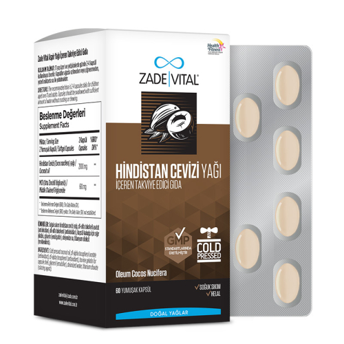 Zade Vital Coconut Oil 60 Yumuşak Kapsül 1000mg - 2