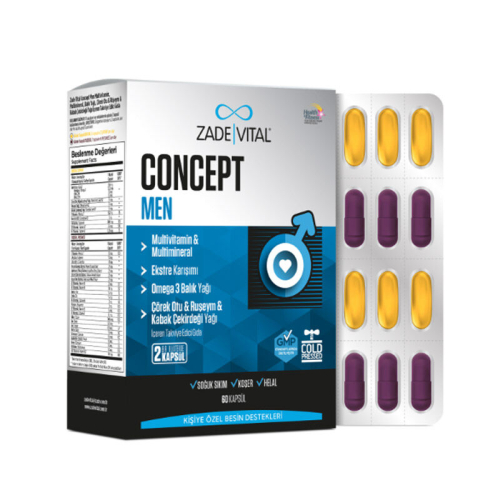 Zade Vital Concept Men Takviye Edici Gıda 60 Kapsül - Zade Vital