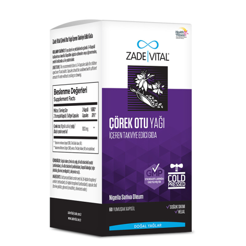 Zade Vital Çörek Otu Yağı Blister 60 Kapsül - Zade Vital
