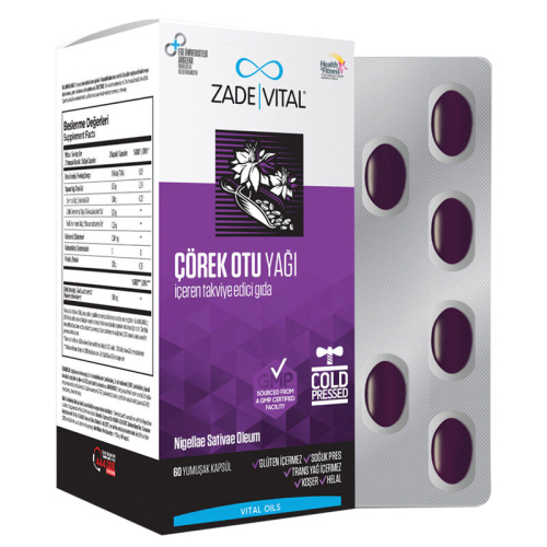 Zade Vital Çörek Otu Yağı Blister 60 Kapsül - Zade Vital