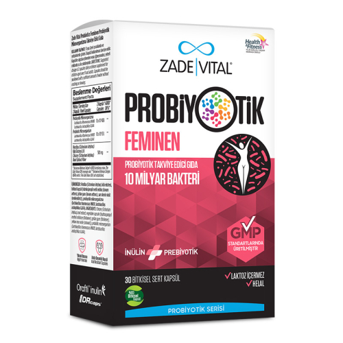 Zade Vital Feminen Probiyotik Takviye Edici Gıda 30 Kapsül - Zade Vital