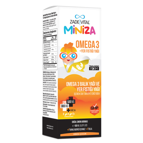 Zade Vital Miniza Omega 3 - Yer Fıstığı Yağı İçeren Sıvı Takviye Edici Gıda 150 ml - 2