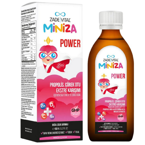 Zade Vital Miniza Power Sıvı Takviye Edici Gıda 150 ml - Zade Vital
