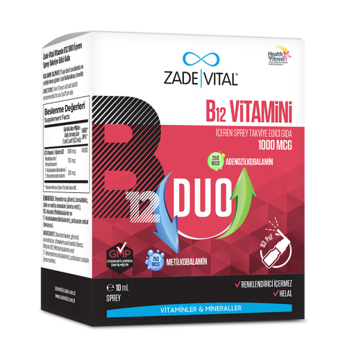 Zade Vital Vitamin B12 Duo 1000 Mcg Sprey 10 ml - Zade Vital