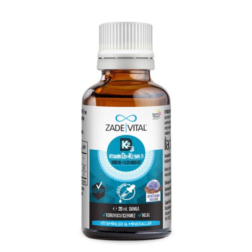 Zade Vital Vitamin D3K2 ve Keten Tohumu İçeren Damla 20 ml - 3