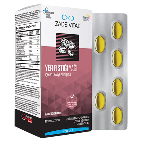 Zade Vital Yer Fıstığı Yağı 60 Yumuşak Kutu Kapsül - Zade Vital