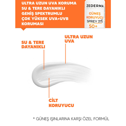 Zederma Güneş Koruyucu Sprey SPF50+ 150 ml - 3