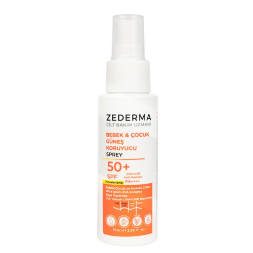 Zederma Spf 50 Bebek ve Çocuk Güneş Koruyucu Sprey 75 ml - Zederma