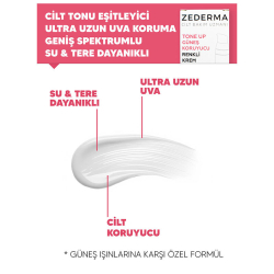 Zederma Tone Up Spf 50 Güneş Koruyucu Renkli Krem 50 ml - 3